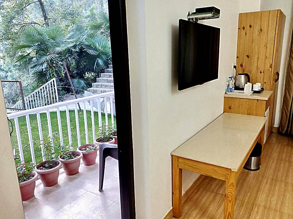 The Mountain Quail: Deluxe Double Room with Balcony - single occupancy