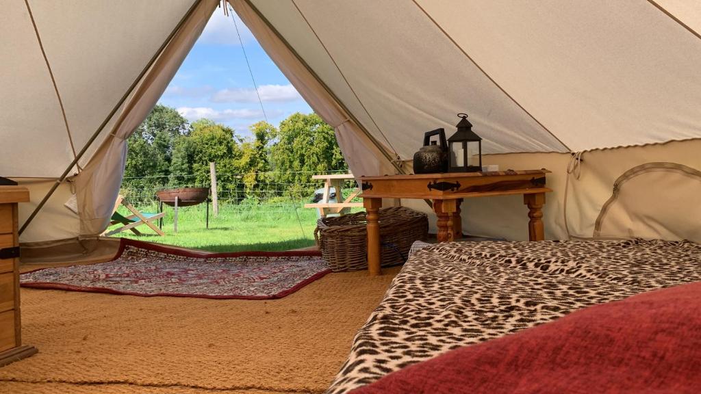 Home Farm Radnage Glamping Bell Tent 8, with Log Burner and Fire Pit